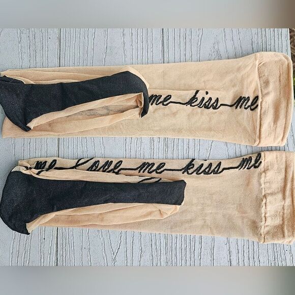 Hose tights thigh high and garter lingerie bundle Like New - New - Picture 3 of 9